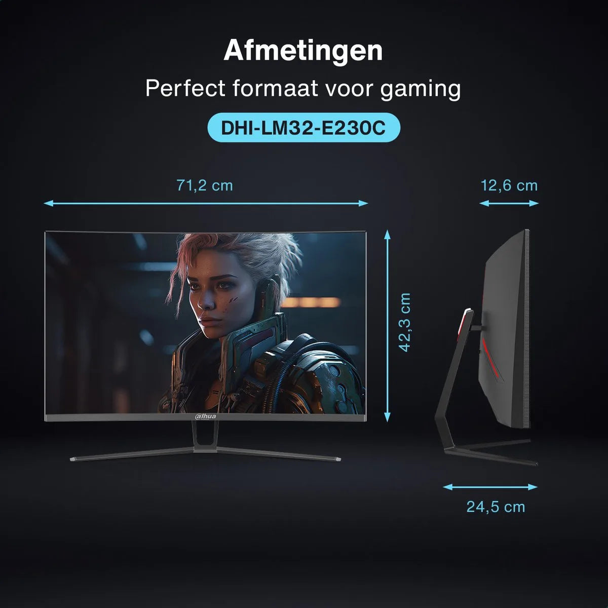 Dahua 32-Inch Curved Full HD Gaming Monitor 165hz-LM32-E230C