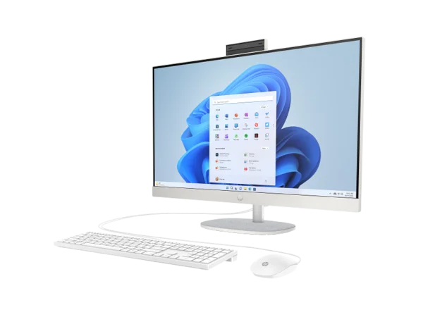 HP All-in-One 27-cr0004l PC 13th Gen Intel Core i7 1355U 16GB RAM 512GB SSD Iris Xe Graphics 27-inch Diagonal FHD IPS Touchscreen Intel Iris Xᵉ Graphics Plus HP 125 USB White Wired Mouse 1 Year Manufacturer Warranty