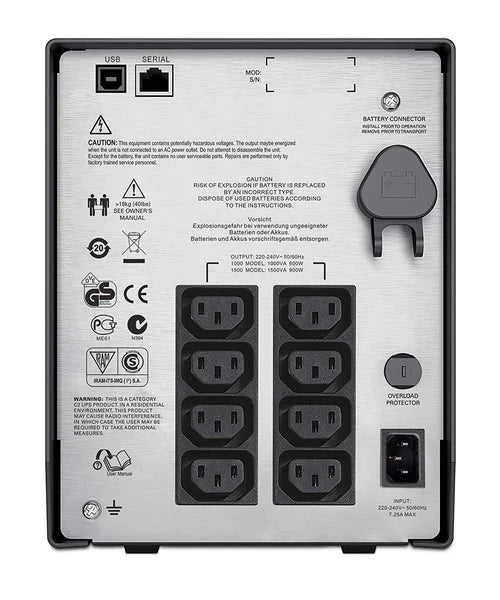 APC SMT1500IC Smart-UPS 1500VA LCD 230V Tower UPS