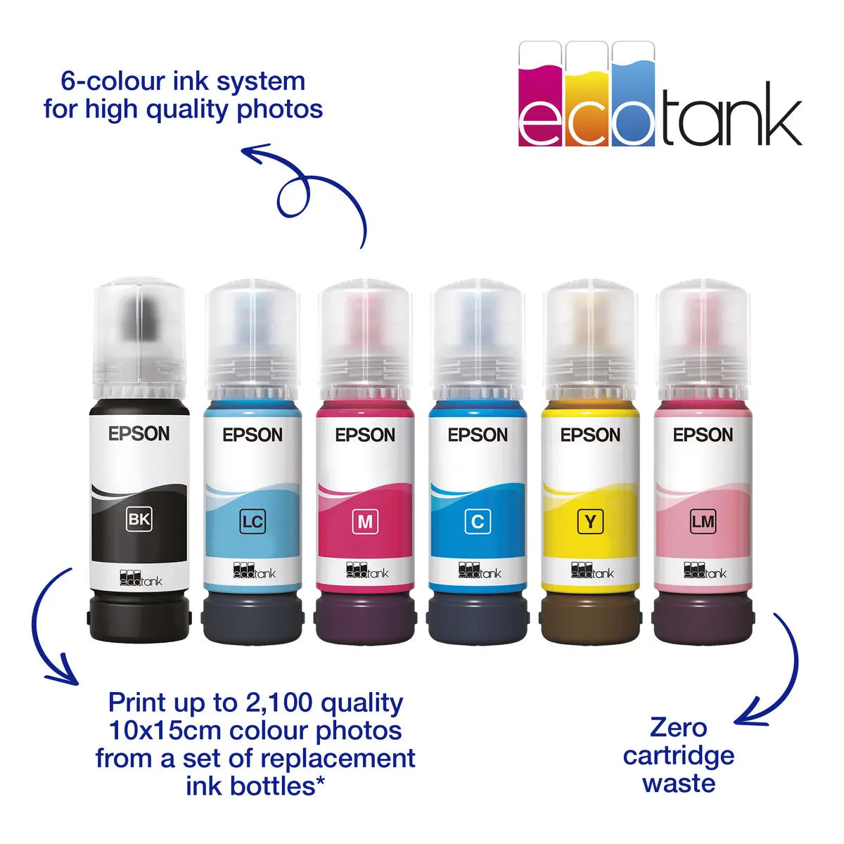 Epson EcoTank L8050 Ink Tank Wireless High Volume Photo Printer-Can Print CD’s and PVC ID Cards