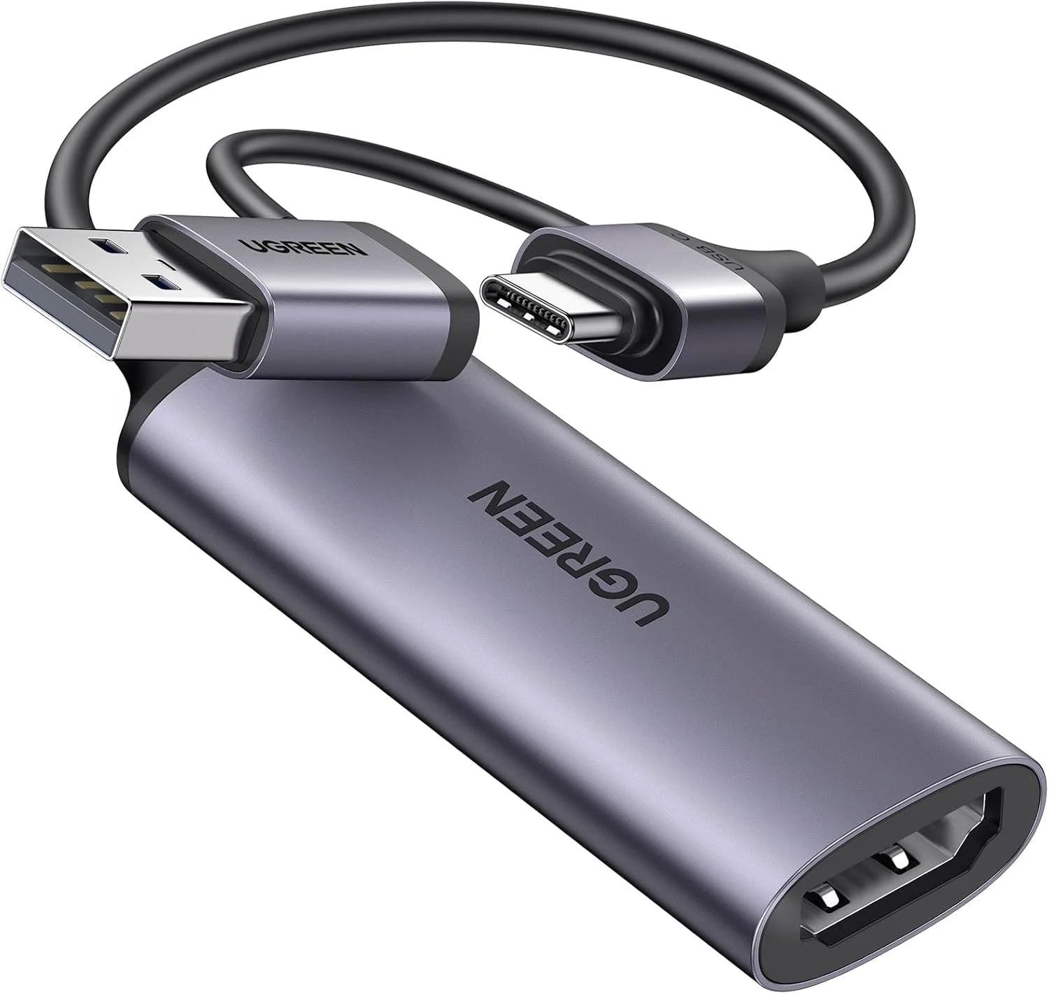 UGREEN Full HD 1080P 60FPS Capture Card HDMI to USB A/Type C 4K Video Capture Card for Streaming