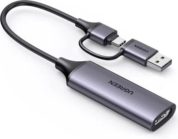 UGREEN Full HD 1080P 60FPS Capture Card HDMI to USB A/Type C 4K Video Capture Card for Streaming