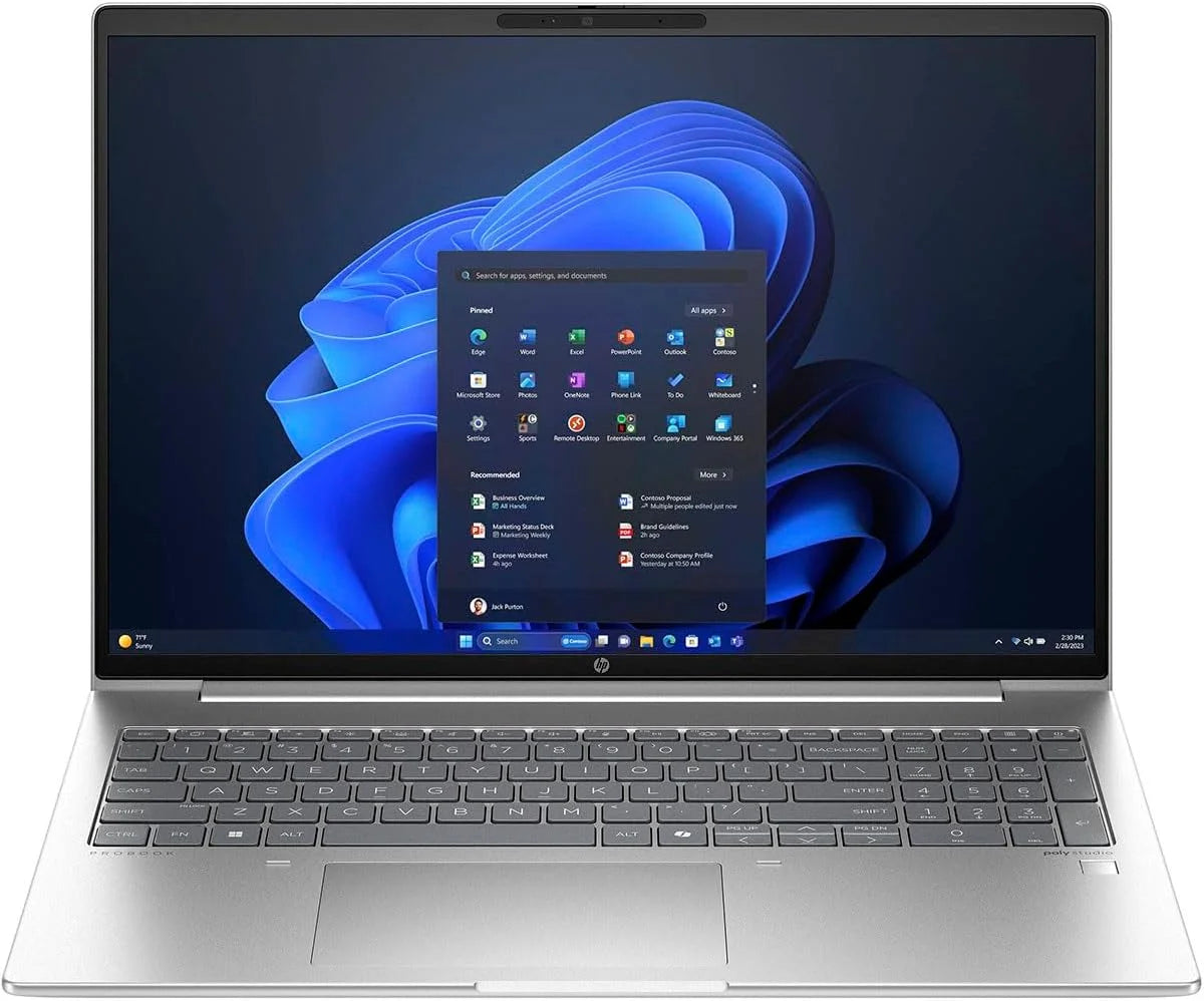 HP ProBook 460 G11 Intel Core Ultra 7 155U 8GB RAM 512GB SSD 16" Diagonal WUXGA Display No ODD Integrated Intel Graphics 1080p FHD Camera 5MP IR Webcam Camera Audio by Poly Studio Fingerprint Reader Backlit Keyboard FreeDOS 1 Year Warranty