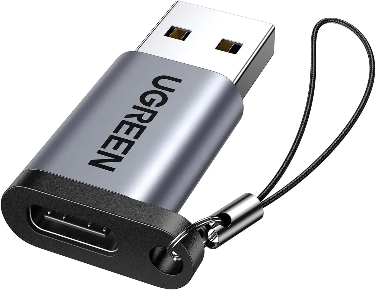 UGREEN US276 10Gbps USB A 3.0 Male TO USB C 3.1 Female Adapter Gray