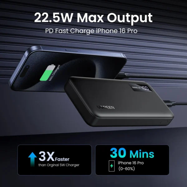 UGREEN 10000mAh 20W Two-way Fast Charging Power Bank PB311 25742