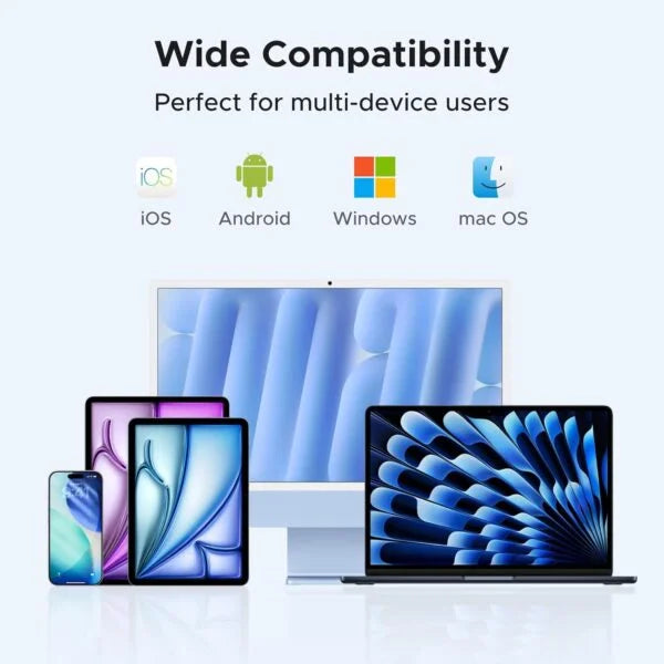 UGREEN Wireless Bluetooth Keyboard Rechargeable Ergonomic Keyboard BT5.4 & 2.4GHz Dual Modes, Connect 3 Devices