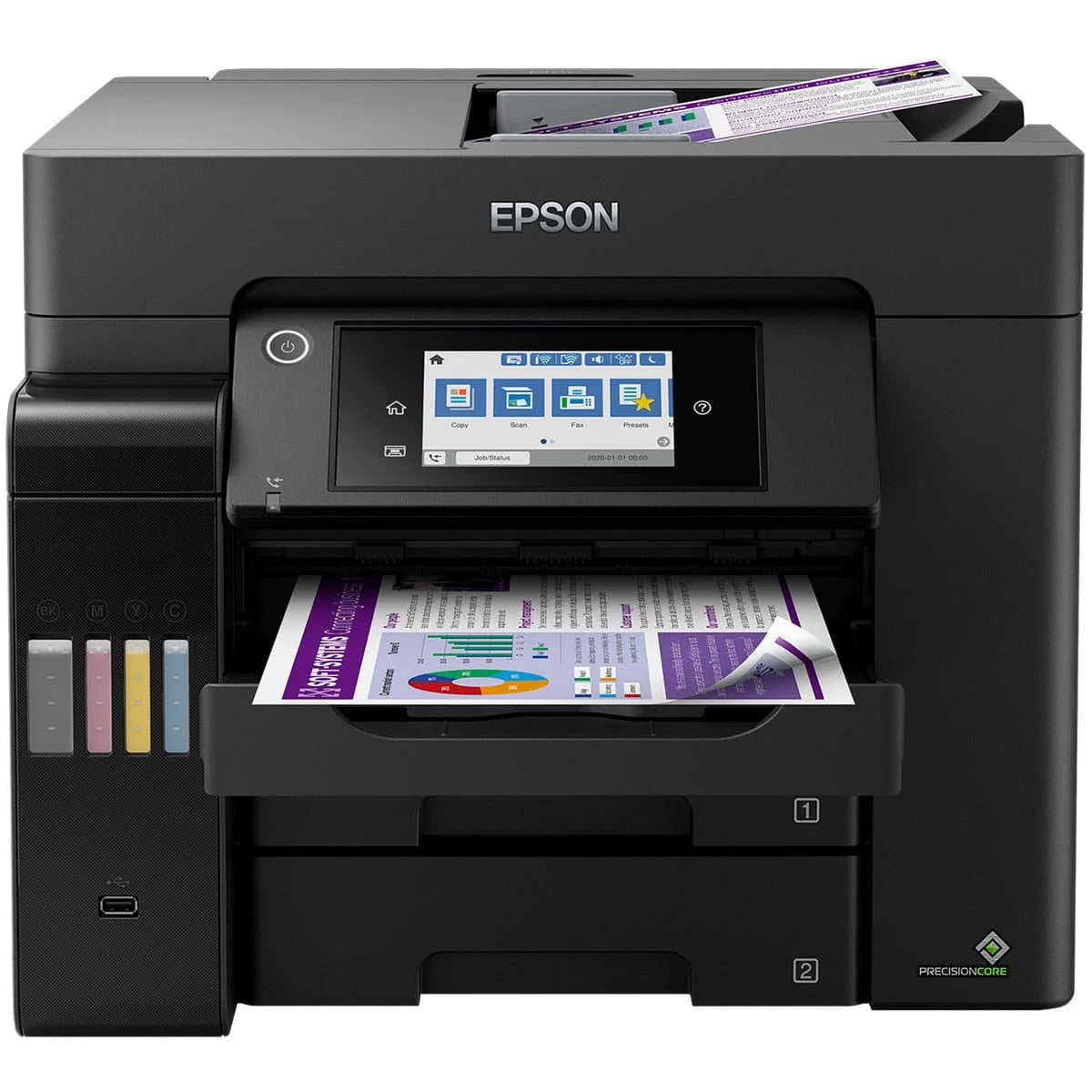 EcoTank L6570 Wi-Fi Duplex Multifunction ADF InkTank Office Printer Print Scan Copy and Fax Wi-Fi Printing