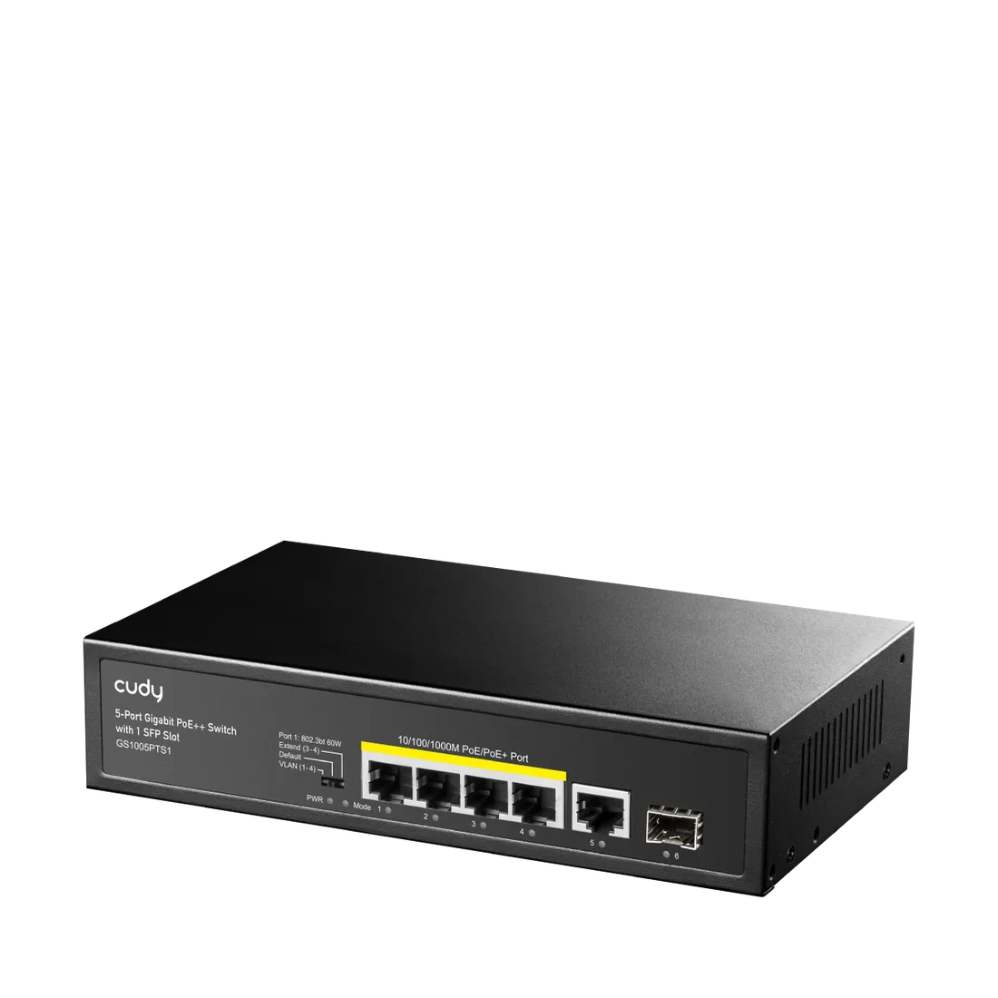 CUDY 5-PORT GIGABIT PoE(120watts) + Switch with 1 SFP Slot