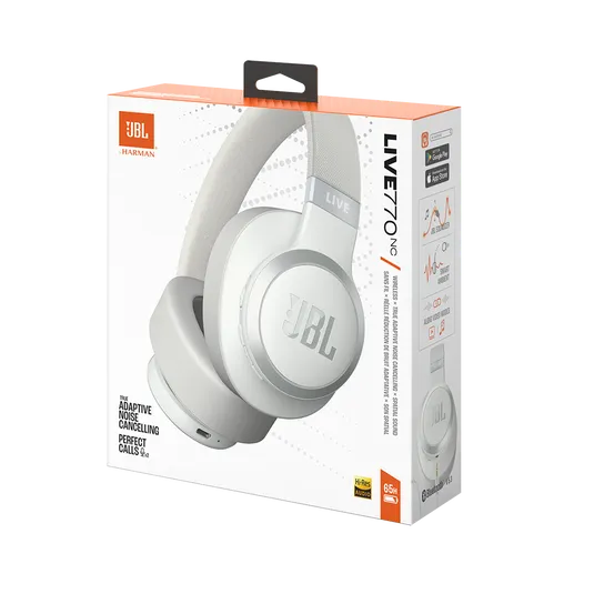 JBL LIVE 770NC wireless headphones with Noise Cancelling-White
