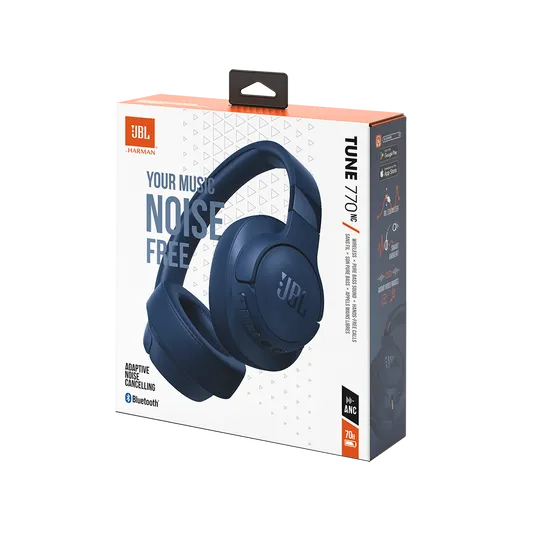 JBL Tune 770NC Adaptive noise cancelling wireless headphones - Blue