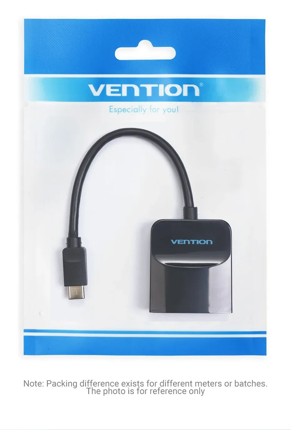 Vention USB-C to HDMI Adapter(VEN TDCBB) – 0.15M Cable, Black ABS Housing
