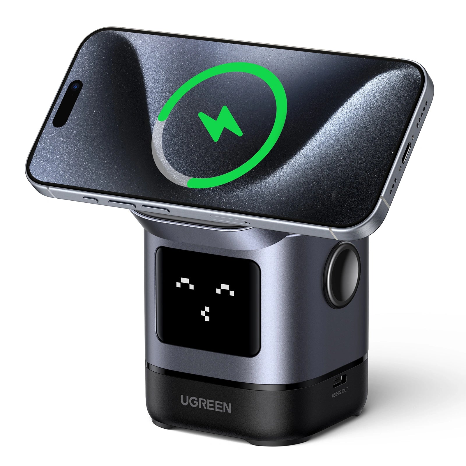 UGREEN 2-in-1 UNO Series Qi2 Magnetic Wireless Charger W709 45775
