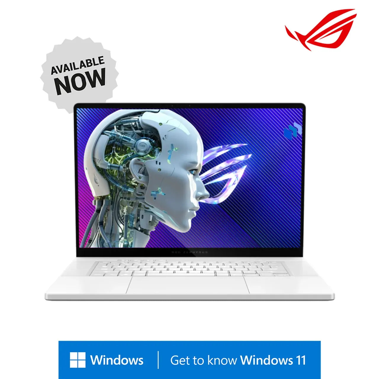 ASUS ROG Zephyrus G16 (GU605MV) Gaming Laptop Intel Core Ultra 9 Processor 185H 2.3 GHz 32GB Ram 1TB SSD 16.0" WQXGA 2.5k (2560x1600) OLED IPS level ROG Nebula Display NVIDIA GeForce RTX 4060 8GB Windows 11 UK Backlit Keyboard Platinum White
