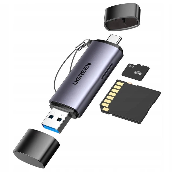 UGREEN SD / micro SD card reader for USB 3.0 / USB Type C 3.0 gray CM185 50706