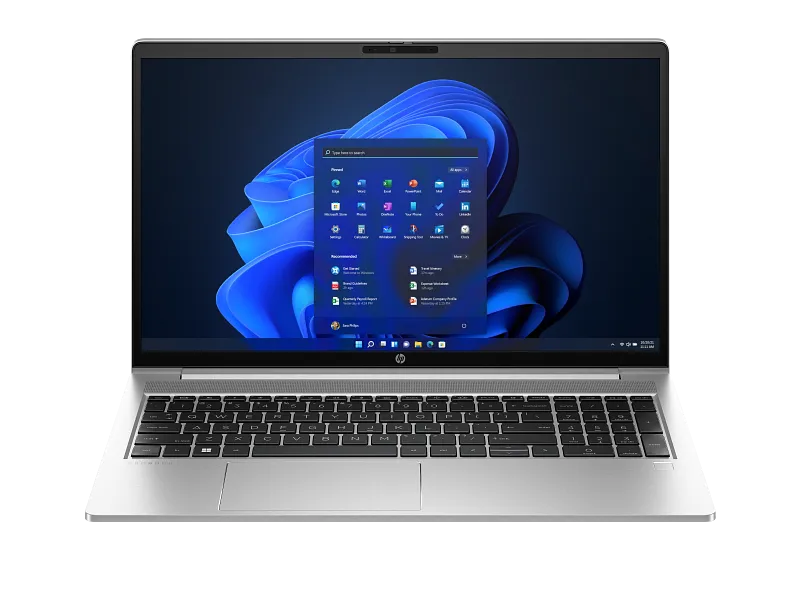 HP PROBOOK 450 G10 Laptop Intel Core i5 -1335U 16 GB DDR4-3200 MHz Ram 512 GB PCIe NVMe SSD Storage 15.6" FHD (1920 x 1080) IPS Display Full Backlit Keyboard Pike silver aluminum