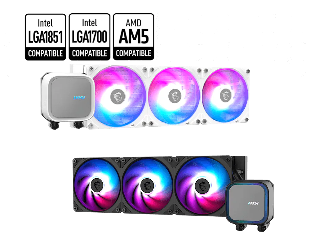 MSI MAG CORELIQUID A13 360 ARGB Liquid CPU Cooler (LGA1700, AM5, LGA1851) - WHITE