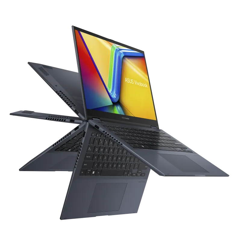 ASUS Vivobook S 14 Flip -TP3402ZA Laptop Intel Core i5-12500H 2.3 GHz 12th Gen Processor 8GB Ram 1TB SSD Storage 14-inch 2K OLED Touchscreen Display Stylus Quiet Blue