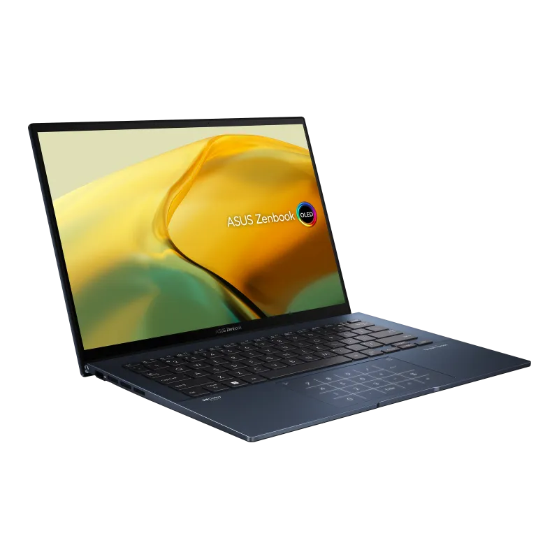 ASUS Zenbook 14 OLED - UX3402ZA Laptop 12th Gen Intel Core™ i7-1260P 2.1 GHz EVO Intel® Iris Xe Graphics 14.0 Inch WQXGA Touch Screen Display 16GB LPDDR5 Onboard Ram 512GB SSD Windows 11 Ponder Blue