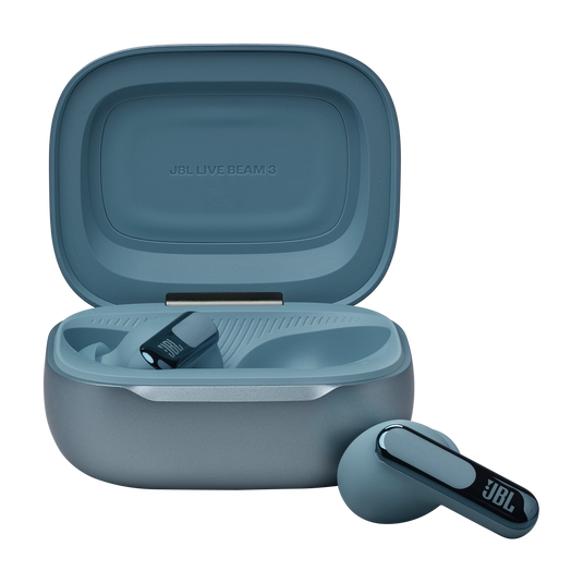 JBL LIVE Beam 3 True wireless Earbuds with noise cancelling-Blue
