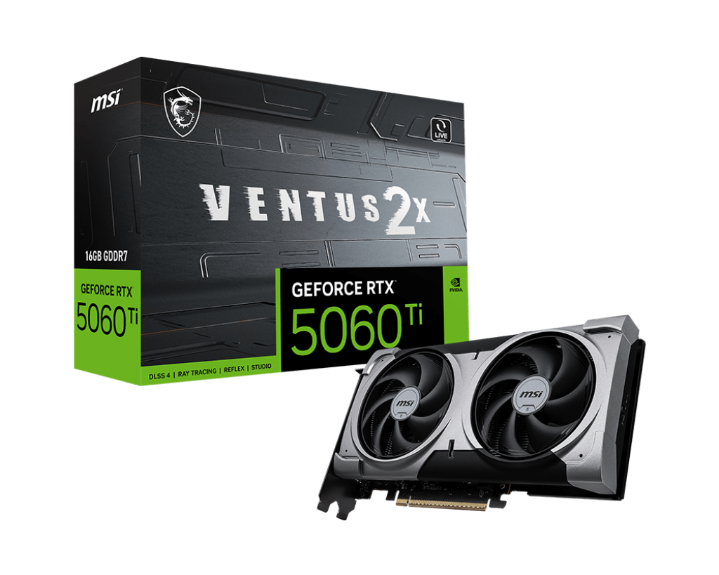 MSI Nvidia GeForce RTX™ 5060 Ti 16GB VENTUS 2X PLUS Desktop Graphics Card