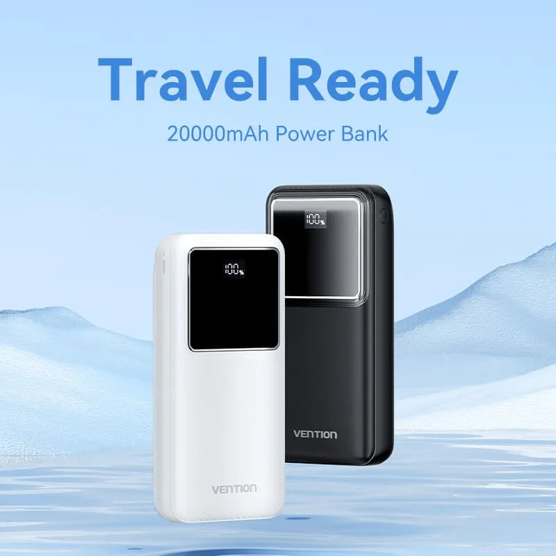 Vention 20,000mAh Power Bank - BLACK