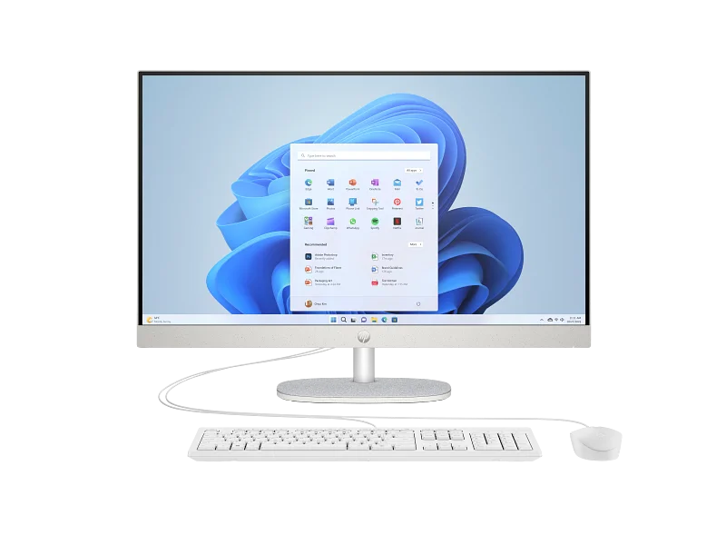 HP All-in-One 27-cr0004l PC 13th Gen Intel Core i7 1355U 16GB RAM 512GB SSD Iris Xe Graphics 27-inch Diagonal FHD IPS Touchscreen Intel Iris Xᵉ Graphics Plus HP 125 USB White Wired Mouse 1 Year Manufacturer Warranty