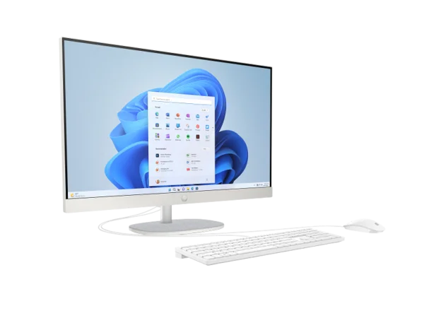 HP All-in-One 27-cr0004l PC 13th Gen Intel Core i7 1355U 16GB RAM 512GB SSD Iris Xe Graphics 27-inch Diagonal FHD IPS Touchscreen Intel Iris Xᵉ Graphics Plus HP 125 USB White Wired Mouse 1 Year Manufacturer Warranty