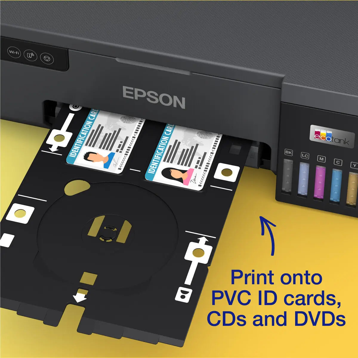 Epson EcoTank L8050 Ink Tank Wireless High Volume Photo Printer-Can Print CD’s and PVC ID Cards