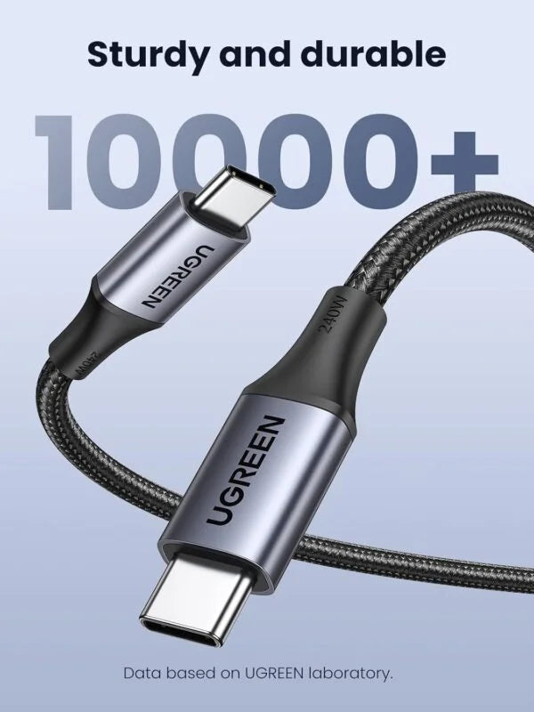 UGREEN US535 90440 240W USB-C to USB-C, 480MBs, PD Fast Charging Cable 5A Max Space Gray 5m
