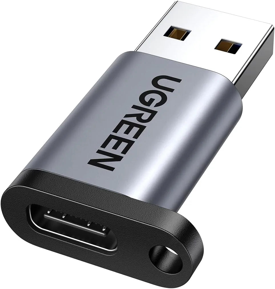 UGREEN US276 10Gbps USB A 3.0 Male TO USB C 3.1 Female Adapter Gray