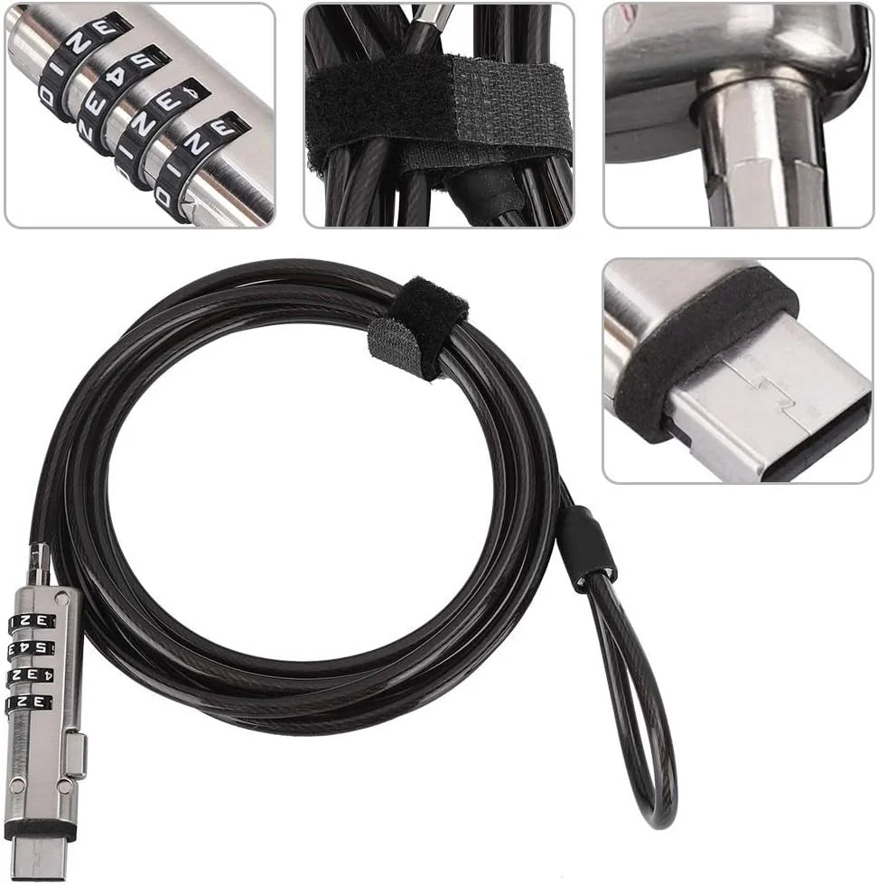 USB Laptop Combination Cable Lock