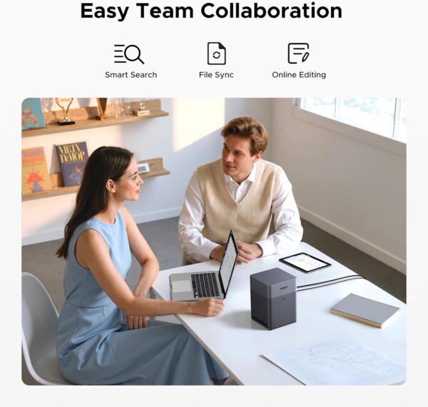 UGREEN NAS DH4300 Plus 85660 4-Bay, Support Capacity up to 128TB (Diskless) | Remote Access, AI Photo Album, Beginner Friendly, 8GB LPDDR4X RAM, 2.5GbE, 4K HDMI, Network Attached Storage (Diskless)