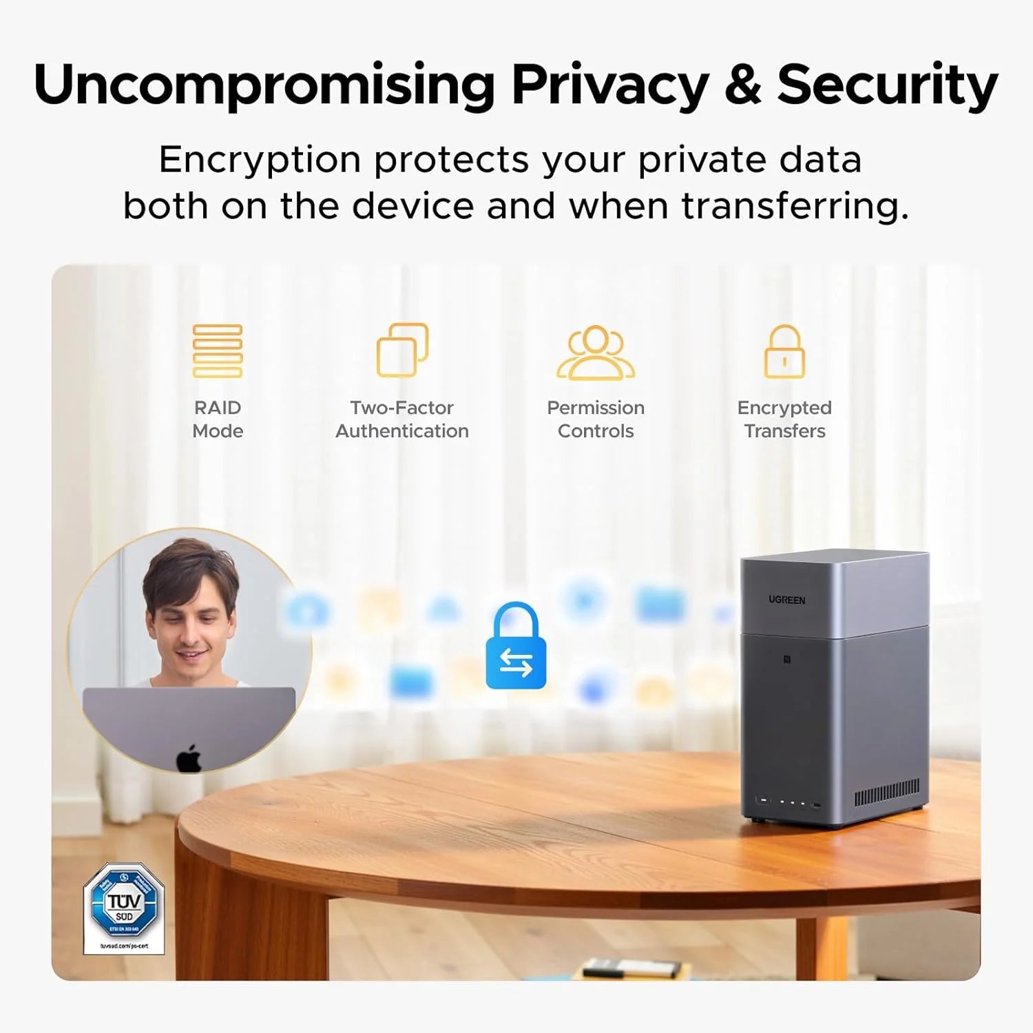 UGREEN NAS DH2300 95998 2-Bay Desktop NAS Support Capacity 64TB (Diskless) | Remote Access, AI Photo Album, Beginner Friendly System, 4GB RAM on Board,1GbE, 4K HDMI, Network Attached Storage (Diskless)