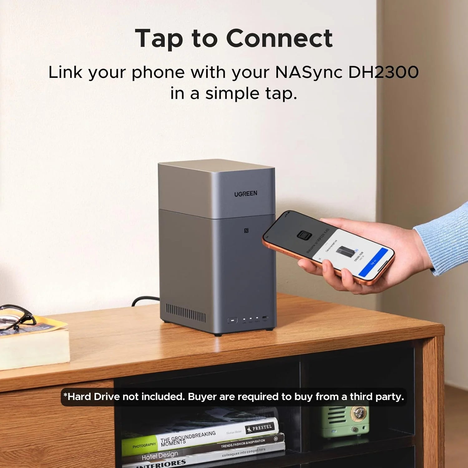 UGREEN NAS DH2300 95998 2-Bay Desktop NAS Support Capacity 64TB (Diskless) | Remote Access, AI Photo Album, Beginner Friendly System, 4GB RAM on Board,1GbE, 4K HDMI, Network Attached Storage (Diskless)