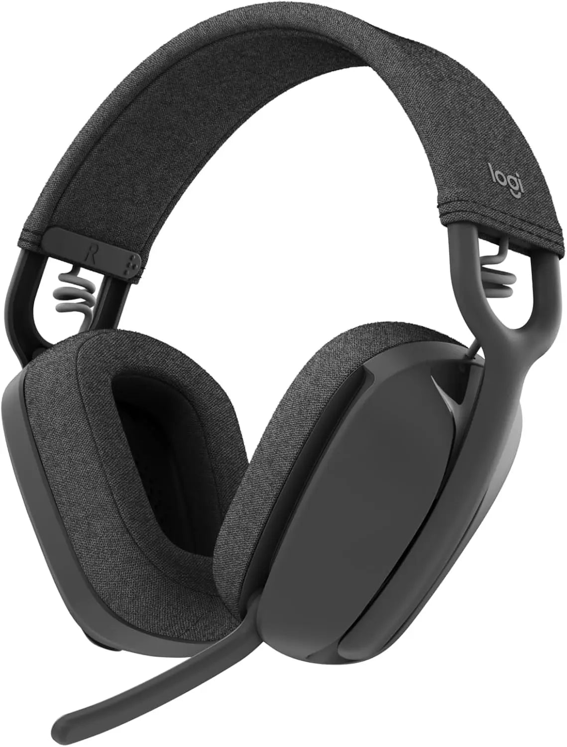 Logitech Zone Vibe 100 Lightweight Wireless Over-Ear Headphones with Noise-Cancelling Microphone – Graphite