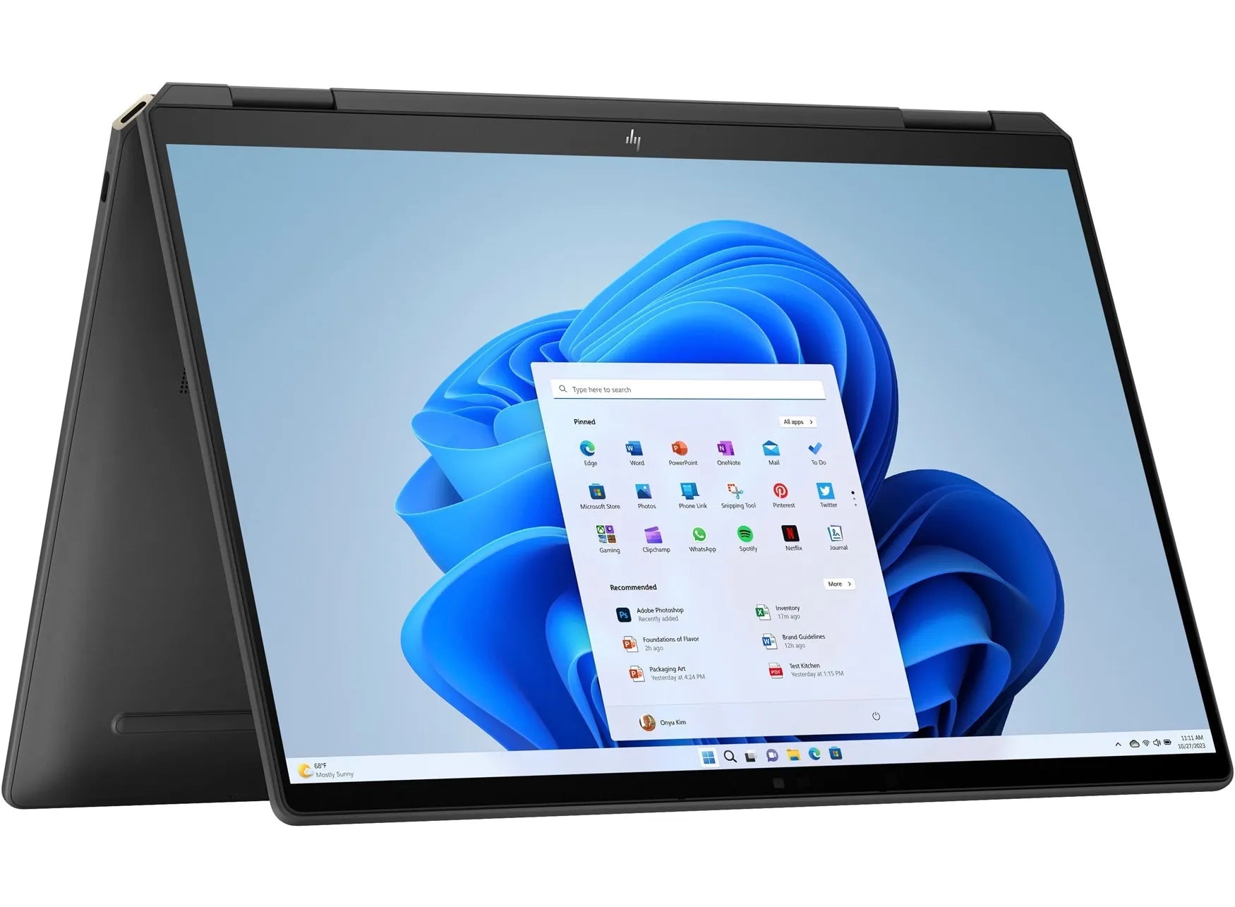 HP Spectre x360 2-in-1 14-eu0040ca Laptop Intel Core Ultra 7-155U 16 GB Onboard Ram 1TB PCIe Gen4 NVMe M.2 SSD Storage 14" diagonal 3K (2880 x 1800) OLED Display Windows 11 Home Poly Studio Speakers English Keyboard Nightfall Black