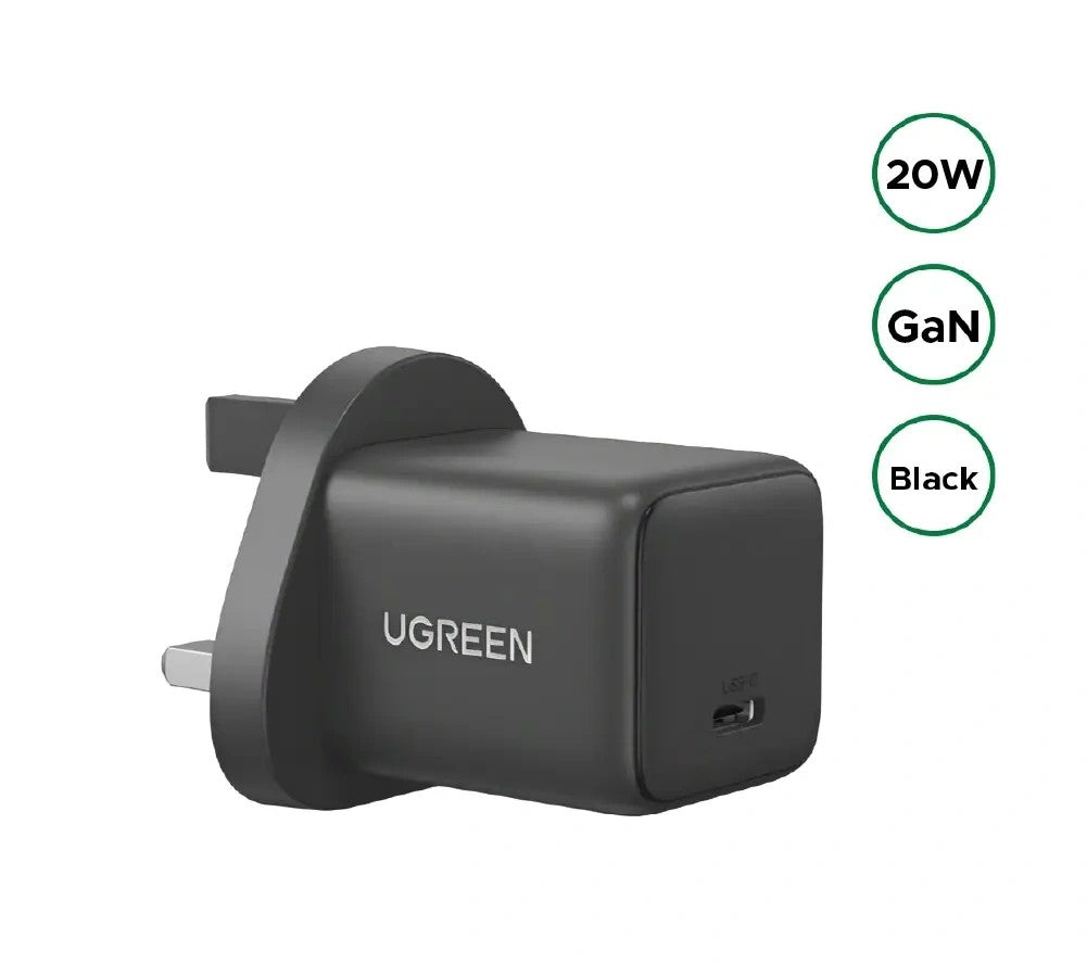 UGREEN 20W USB-C GaN Fast Charger UK Pin – X512 – 55529