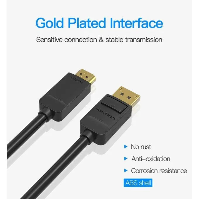 Vention DisplayPort  to HDMI Cable 2M Black