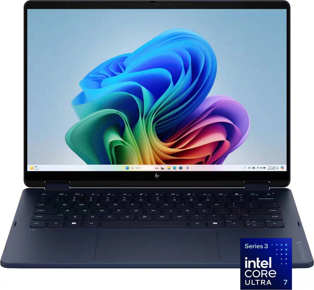 HP Laptop OmniBook X Flip 14-kp0023dx Core Ultra 7-355 24GB RAM 512GB SSD 14″ 2K Touchscreen Windows 11 Home Atmospheric Blue D33CRUA#ABA