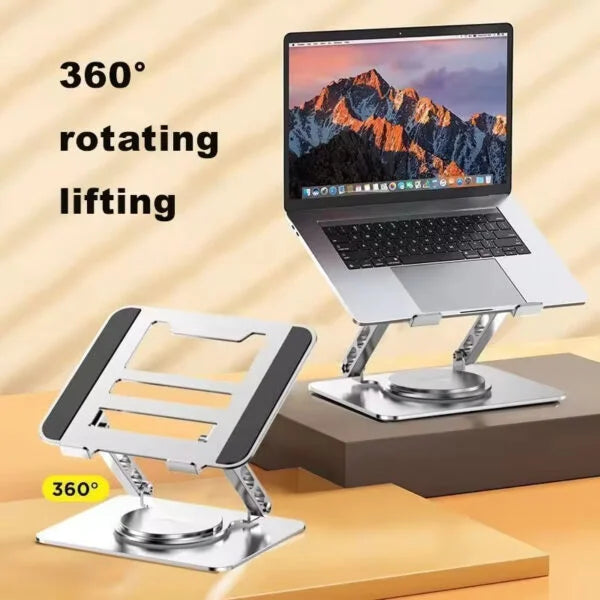 LS091 360 Degree Rotating Height Adjustable Aluminum Laptop Stand
