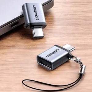 UGREEN Type C to USB 3.0 Adapter Cable with Lanyard OTG (Space Gray) – US270 50283