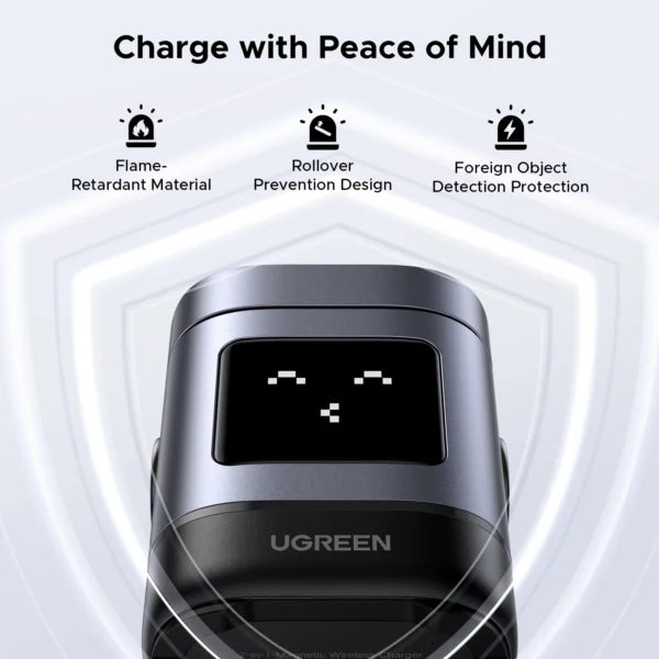 UGREEN 2-in-1 UNO Series Qi2 Magnetic Wireless Charger W709 45775