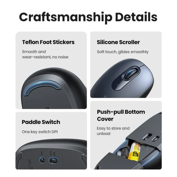 UGREEN 2.4G Wireless Mouse Midnight Blue MU105 – 90550