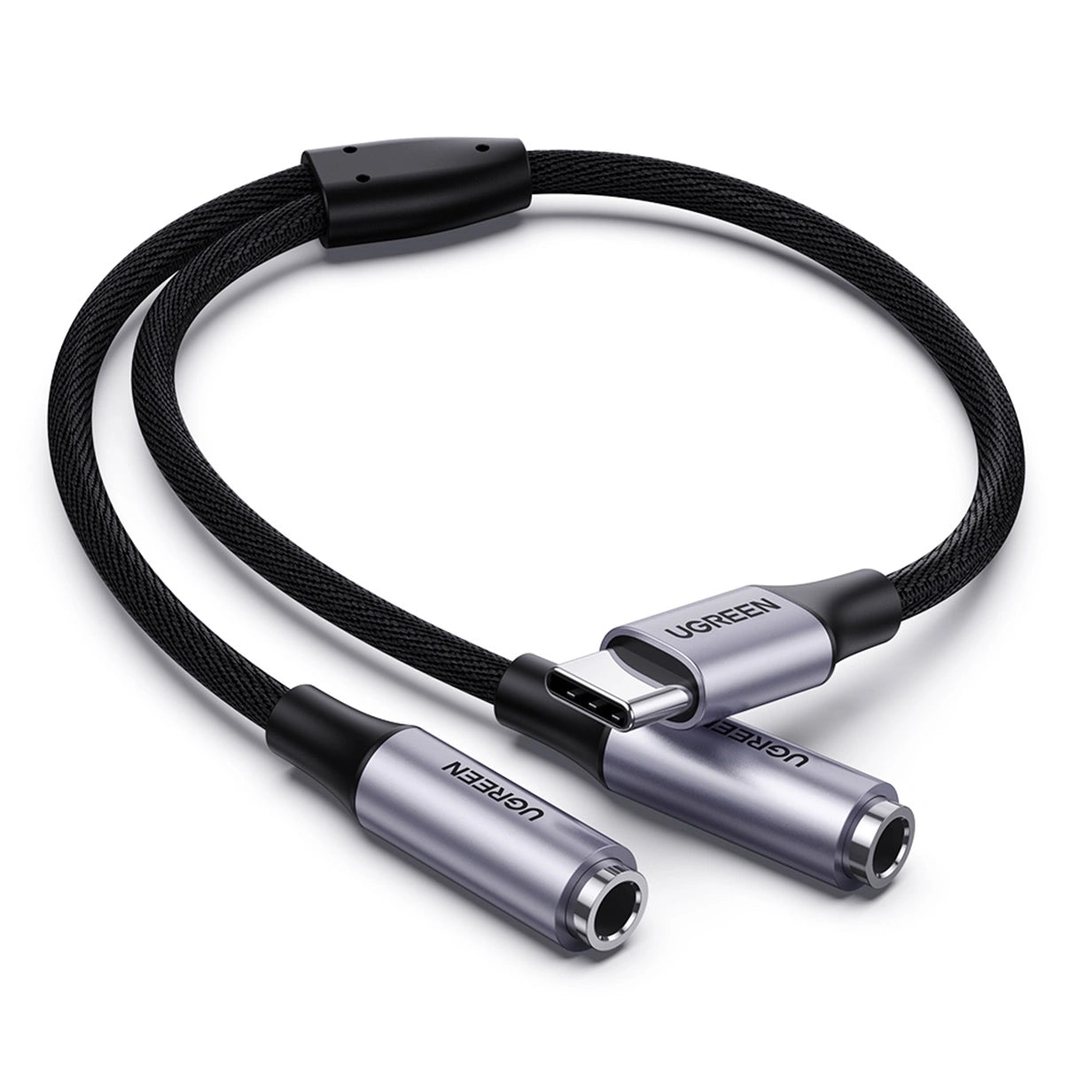 UGREEN 25cm USB Type C Male to 3.5mm 2 Female Audio Cable – AV144 30732