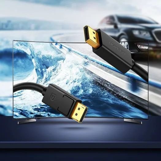 UGREEN DP102 10245 Display Port to Display Port 4K @60Hz Gold-Plated Connector 1.5 Meters Cable Length - Black