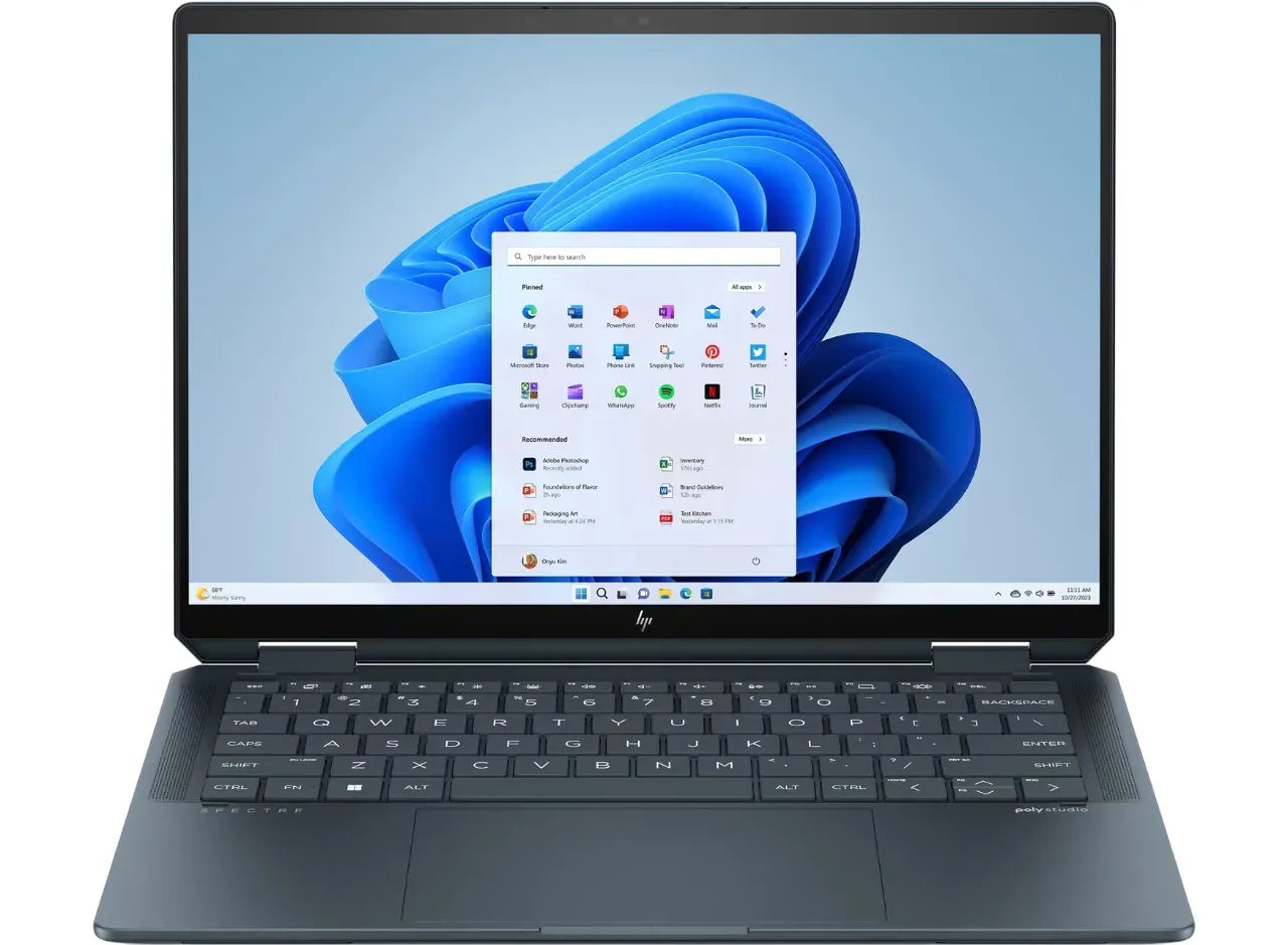 HP Spectre x360 2-in-1 14-eu0030ca Laptop Intel Core Ultra 7-155U Processor 16GB Onboard Ram 1TB SSD Storage 14" diagonal 3K (2880 x 1800) OLED Display Poly Studio Speakers English Keyboard Slate Blue