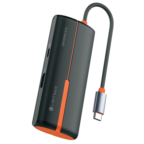 Light Wave LW-DOCK-51A | 5-in-1 USB-C Docking Station