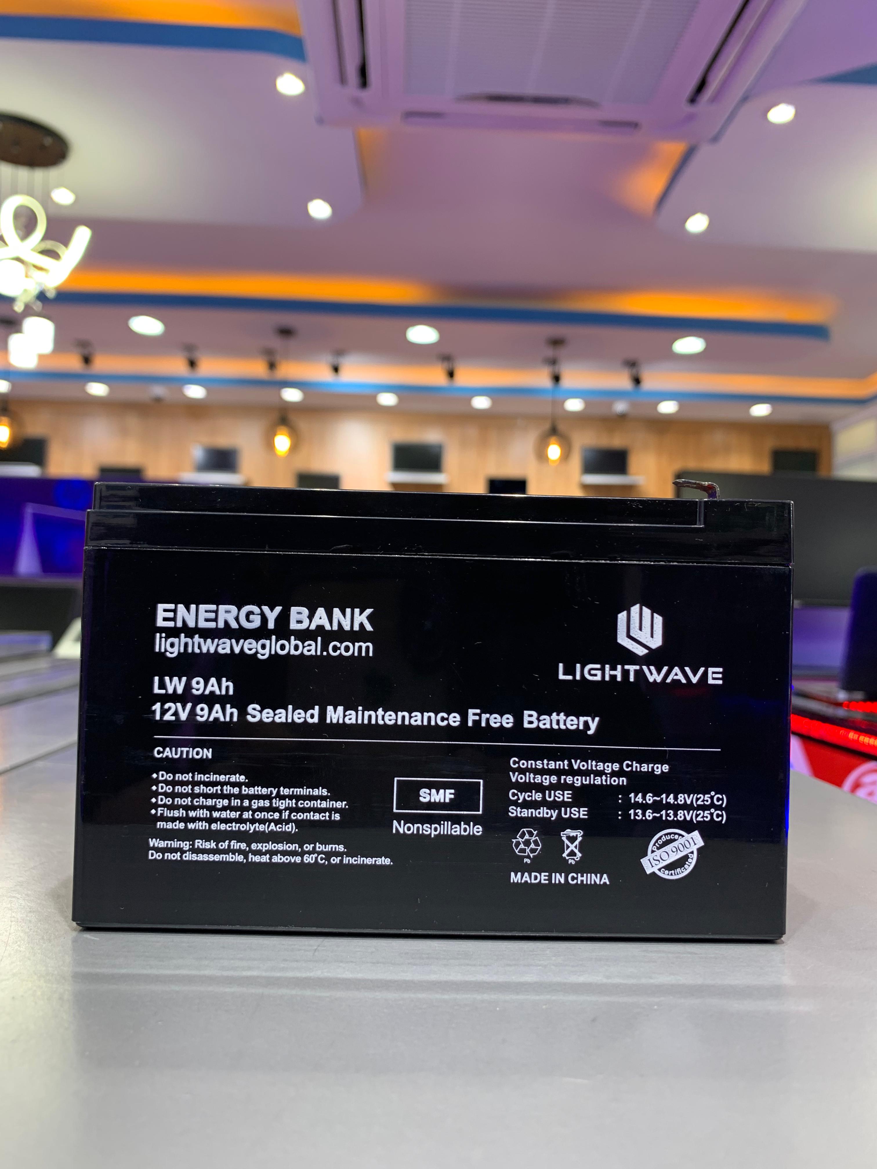 Lightwave 12V/9AH Ups battery-High Performance SMF battery
