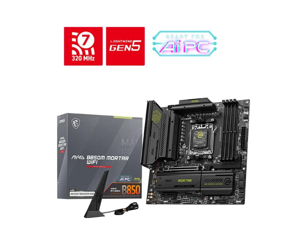 MSI MAG B850M MORTAR WIFI Gaming Desktop Motherboard