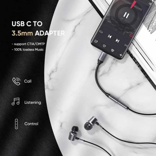 UGREEN AV142 30632 USB C to 3.5mm Headphone Adapter Male to Female 10cm Cable